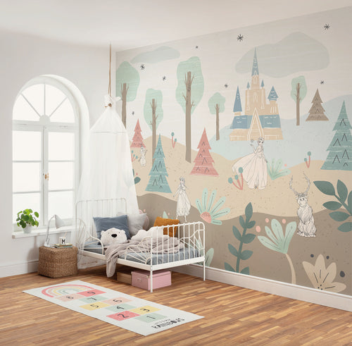 Disney Frozen Castle Playground Interior Papel Pintado DX6 224 | Yourdecoration.es