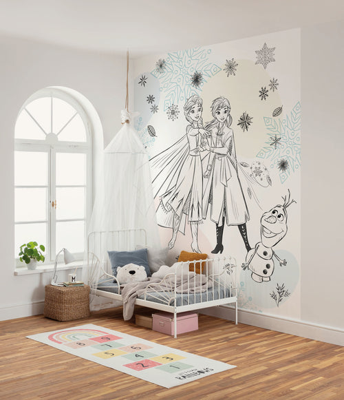 Disney Frozen Sketch Sisters Interior Papel Pintado DX4 223 | Yourdecoration.es
