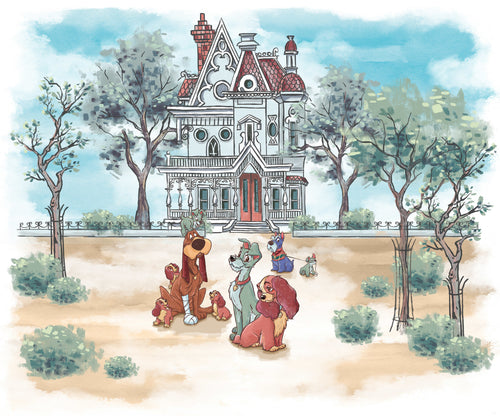 Disney Lady and the Tramp Sweet Home Papel Pintado DX6 190 | Yourdecoration.es