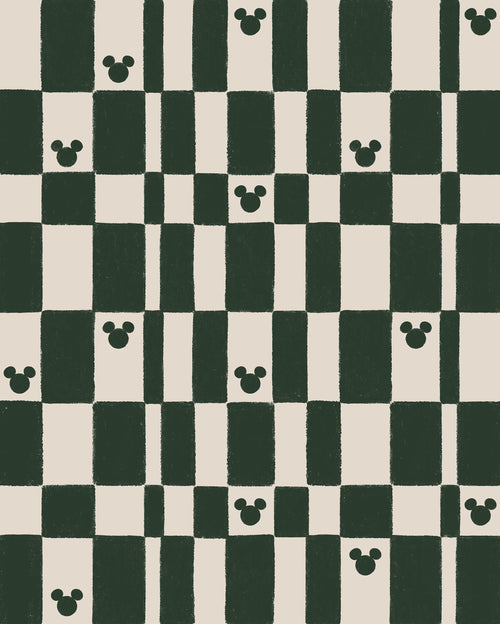 Disney Mickey Mouse Green Chess Papel Pintado DX4 187 | Yourdecoration.es