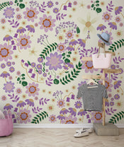 Disney Minnie Mouse Gardening Club Beige Interior Papel Pintado DX5 198 | Yourdecoration.es