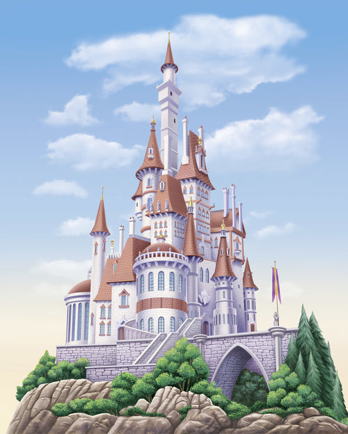 Disney Princess Belle Castle Papel Pintado DX4 229 | Yourdecoration.es