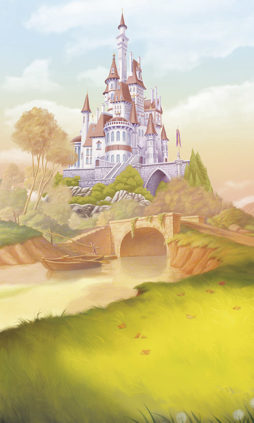 Disney Princess Belle Castle River Papel Pintado DX3 227 | Yourdecoration.es