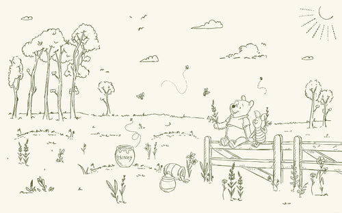 Disney Winnie the Pooh Bee at one with Nature Papel Pintado DX8 193 | Yourdecoration.es