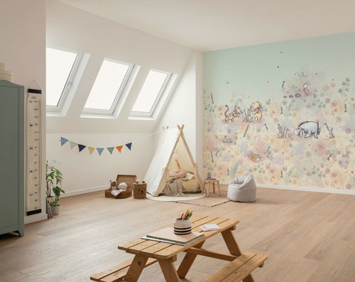 Disney Winnie the Pooh Flowerfield Interior Papel Pintado DX6 194 | Yourdecoration.es