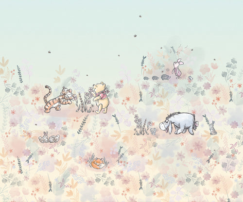 Disney Winnie the Pooh Flowerfield Papel Pintado DX6 194 | Yourdecoration.es