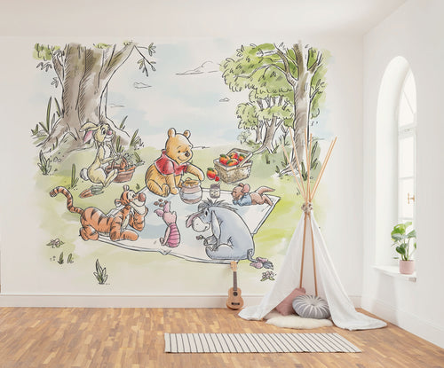 Disney Winnie the Pooh Nice for Picnics Interior Papel Pintado DX6 217 | Yourdecoration.es