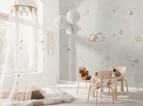 Disney Winnie the Pooh Sleepy little Bear Interior Papel Pintado DX6 230 | Yourdecoration.es