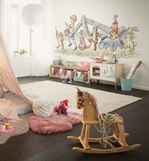 Disney Winnie the Pooh Walk Along Another Path Interior Papel Pintado DX2 172 | Yourdecoration.es