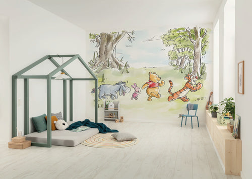 Disney Winnie the Pooh Walk Together Interior Papel Pintado DX6 228 | Yourdecoration.es