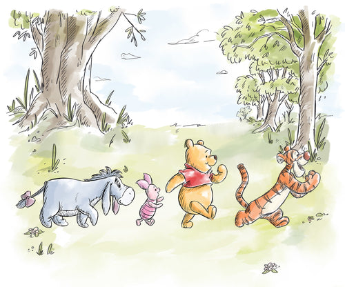 Disney Winnie the Pooh Walk Together Papel Pintado DX6 228 | Yourdecoration.es