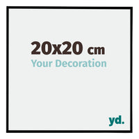 Evry Plastico Marco de Fotos 20x20cm Negro Mat Parte delantera Tamano | Yourdecoration.es