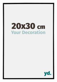 Evry Plastico Marco de Fotos 20x30cm Negro Mat Parte delantera Tamano | Yourdecoration.es