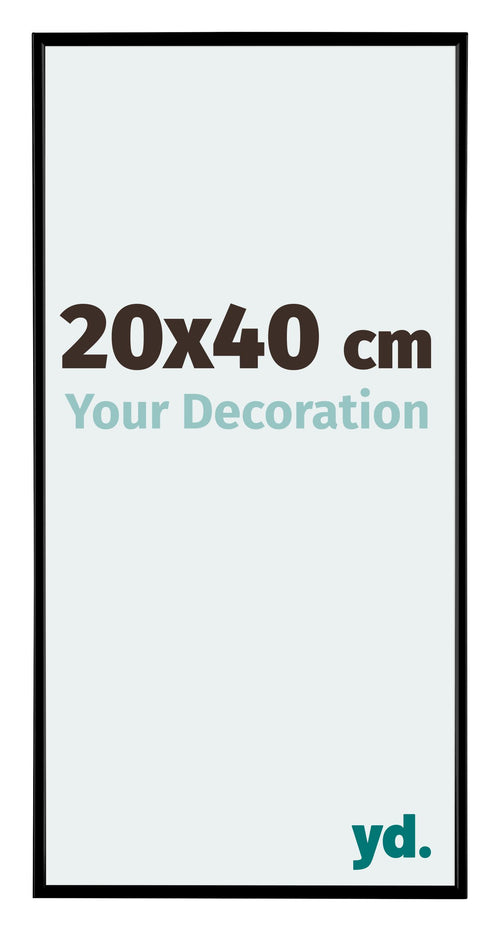 Evry Plastico Marco de Fotos 20x40cm Negro Mat Parte delantera Tamano | Yourdecoration.es