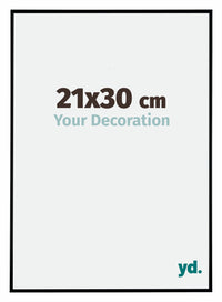 Evry Plastico Marco de Fotos 21x30cm Negro Mat Parte delantera Tamano | Yourdecoration.es