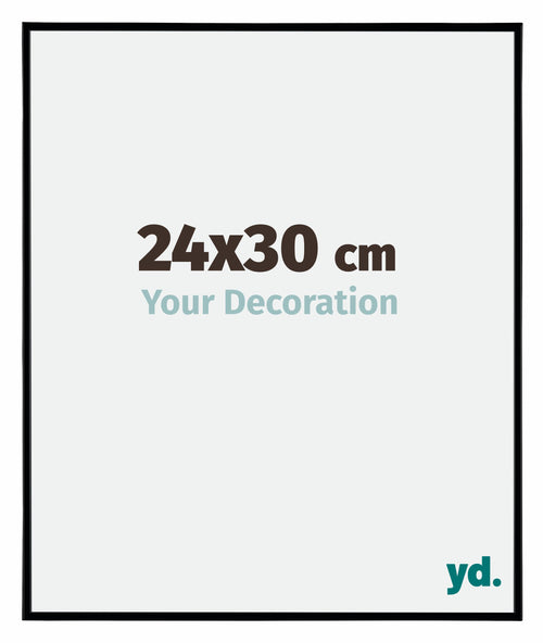Evry Plastico Marco de Fotos 24x30cm Negro Mat Parte delantera Tamano | Yourdecoration.es