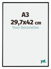 Evry Plastico Marco de Fotos 29 7x42cm Negro Mat Parte delantera Tamano | Yourdecoration.es