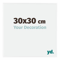 Evry Plastico Marco de Fotos 30x30cm Blanco muy brillante Parte delantera Tamano | Yourdecoration.es