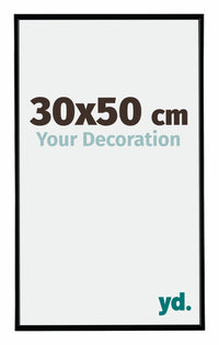 Evry Plastico Marco de Fotos 30x50cm Negro Mat Parte delantera Tamano | Yourdecoration.es