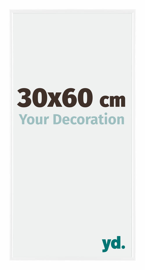 Evry Plastico Marco de Fotos 30x60cm Blanco muy brillante Parte delantera Tamano | Yourdecoration.es