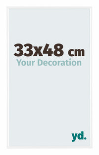 Evry Plástico Marco de Fotos 33x48cm Blanco Muy Brillante Delantera Tamano | Yourdecoration.es
