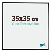 Evry Plastico Marco de Fotos 35x35cm Negro Mat Parte delantera Tamano | Yourdecoration.es