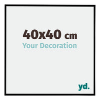 Evry Plastico Marco de Fotos 40x40cm Negro Mat Parte delantera Tamano | Yourdecoration.es