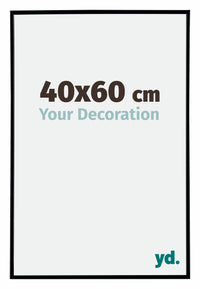 Evry Plastico Marco de Fotos 40x60cm Negro Mat Parte delantera Tamano | Yourdecoration.es
