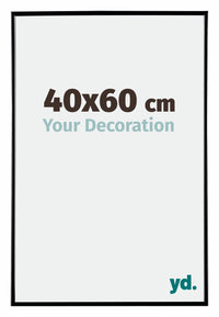 Evry Plastico Marco de Fotos 40x60cm Negro muy brillante Parte delantera Tamano | Yourdecoration.es