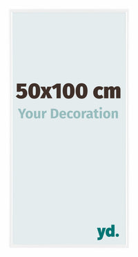 Evry Plástico Marco de Fotos 50x100cm Blanco Muy Brillante Delantera Tamano | Yourdecoration.es