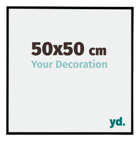 Evry Plastico Marco de Fotos 50x50cm Negro Mat Parte delantera Tamano | Yourdecoration.es
