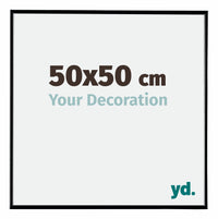 Evry Plastico Marco de Fotos 50x50cm Negro muy brillante Parte delantera Tamano | Yourdecoration.es