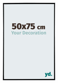 Evry Plástico Marco de Fotos 50x75cm Negro Muy Brillante Delantera Tamano | Yourdecoration.es
