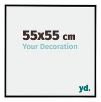 Evry Plastico Marco de Fotos 55x55cm Negro Mat Parte delantera Tamano | Yourdecoration.es