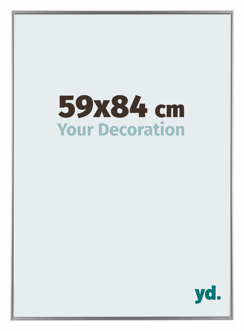 Evry Plastico Marco de Fotos 59x84cm Plateado Delantera Tamano | Yourdecoration.es