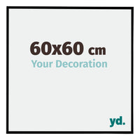 Evry Plastico Marco de Fotos 60x60cm Negro Mat Parte delantera Tamano | Yourdecoration.es