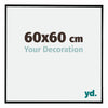 Evry Plastico Marco de Fotos 60x60cm Negro muy brillante Parte delantera Tamano | Yourdecoration.es