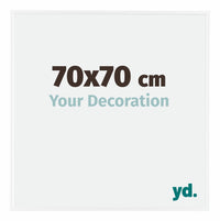 Evry Plastico Marco de Fotos 70x70cm Blanco muy brillante Parte delantera Tamano | Yourdecoration.es