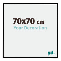 Evry Plastico Marco de Fotos 70x70cm Negro Mat Parte delantera Tamano | Yourdecoration.es