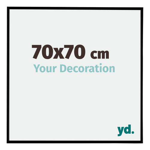 Evry Plastico Marco de Fotos 70x70cm Negro Mat Parte delantera Tamano | Yourdecoration.es