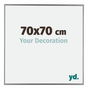 Evry Plastico Marco de Fotos 70x70cm Plateado Parte delantera Tamano | Yourdecoration.es