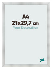 Marco De Fotos A4 - 21x29,7 cm - Aluminio Cepillado - MDF - Pisa
