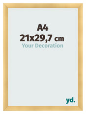 Marco De Fotos A4 - 21x29,7 cm - Dorado Matte - MDF - Pisa