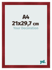 Marco De Fotos A4 - 21x29,7 cm - Vino Tinto Barrido - MDF - Pisa