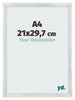 Marco De Fotos A4 - 21x29,7 cm - Plateado Mate - MDF - Pisa