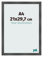 Marco De Fotos A4 - 21x29,7 cm - Negro Mate - MDF - Pisa