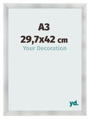 Marco De Fotos A3 - 29,7x42 cm - Aluminio Cepillado - MDF - Pisa
