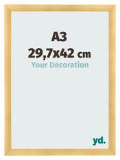 Marco De Fotos A3 - 29,7x42 cm - Dorado Matte - MDF - Pisa
