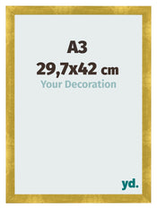 Marco De Fotos A3 - 29,7x42 cm - Dorado Vintage - MDF - Pisa