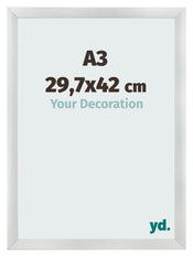 Marco De Fotos A3 - 29,7x42 cm - Plateado Mate - MDF - Pisa